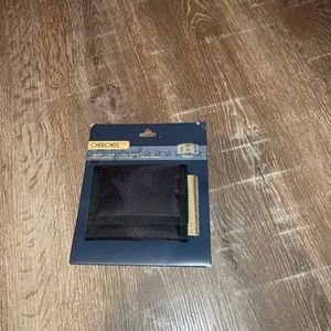 NWT Cherokee trifold black wallet
